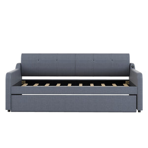 Upholstered Daybed With Trundle And USB Charging