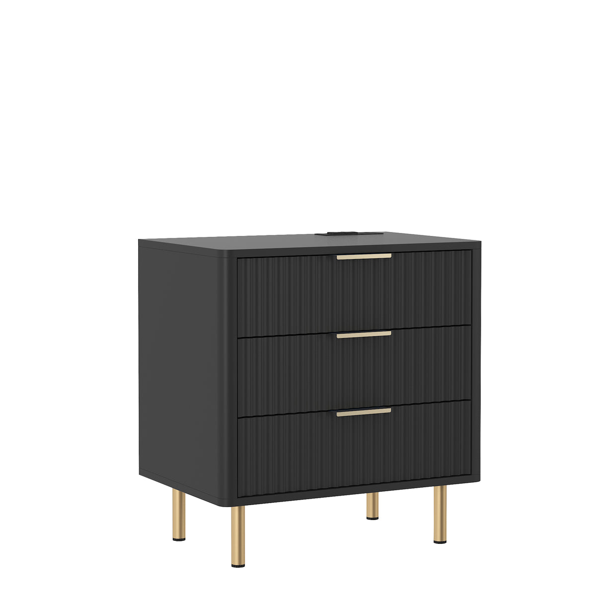 Nightstand with Charging Station and Night Light