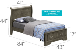 Upholstered Panel Sleigh Bed Design