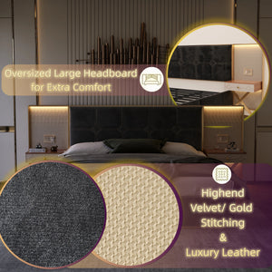Luxurious Queen Platform Bed Frame