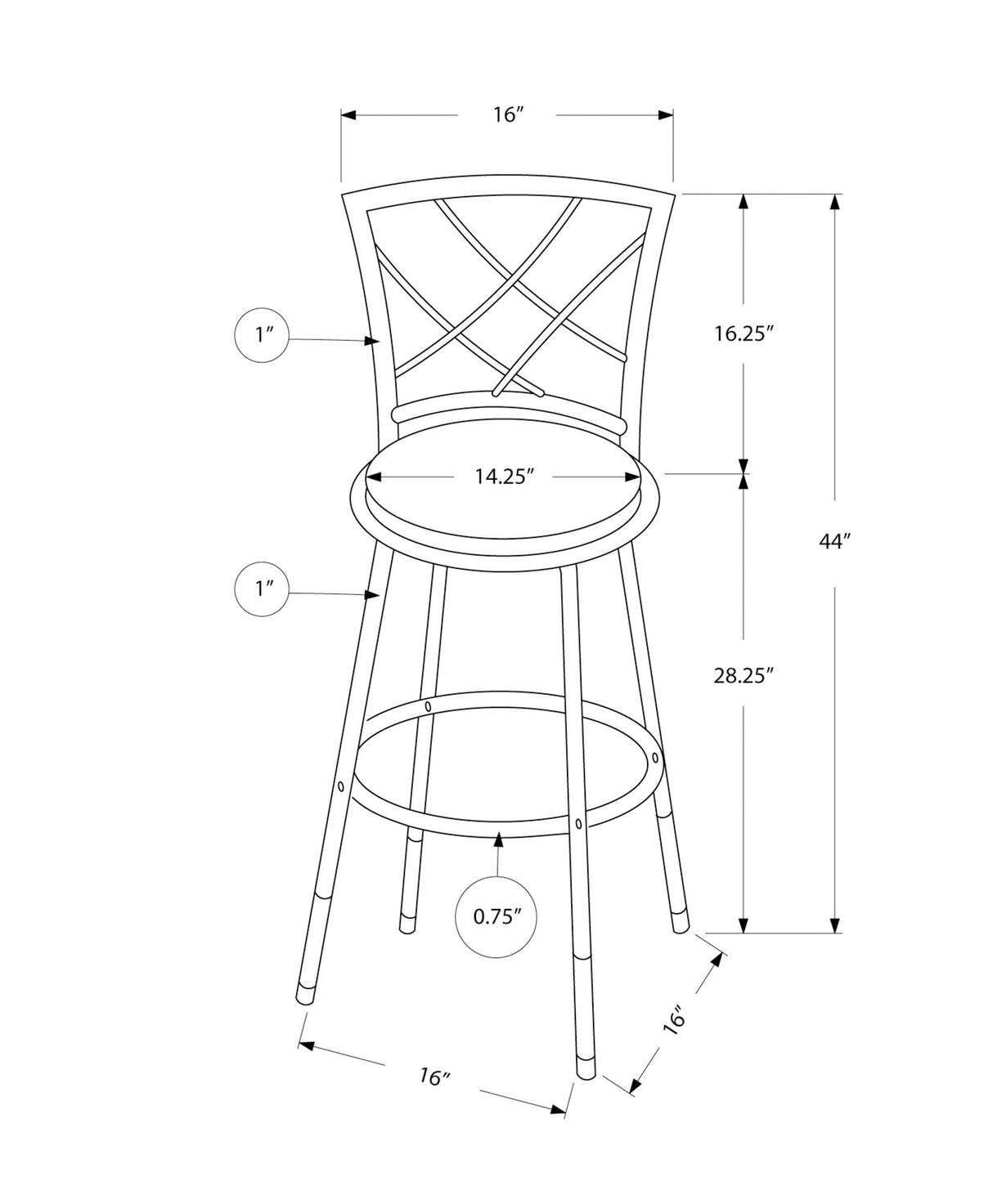 Swivel Stool Bar Height, Contemporary & Modern Style (Set of 2) - Best Buy Furniture