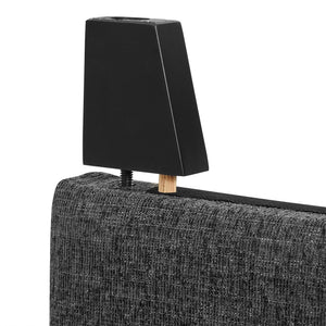 Squares Upholstered Headboard Platform Bed