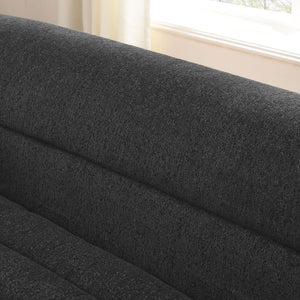 Upholstered L-Shaped Modular Sectional Sofa With Chaise, Wave-Shaped Armrest