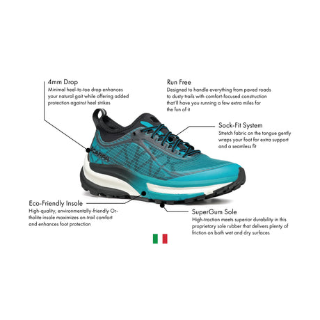 SCARPA Men's Golden Gate ATR Trail Running & Hiking Shoes - Azure/Black