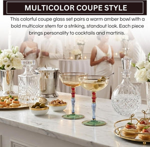 Khen Ravello Coupe Glassware - Set of 2