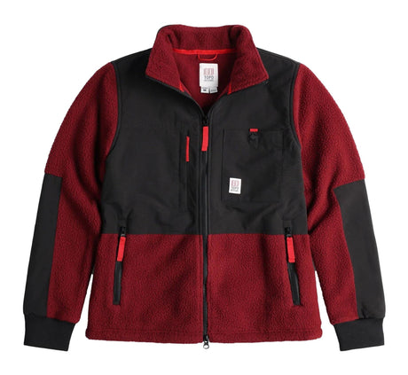 Women's Burgundy/Black Subalpine Fleece Jacket - Large