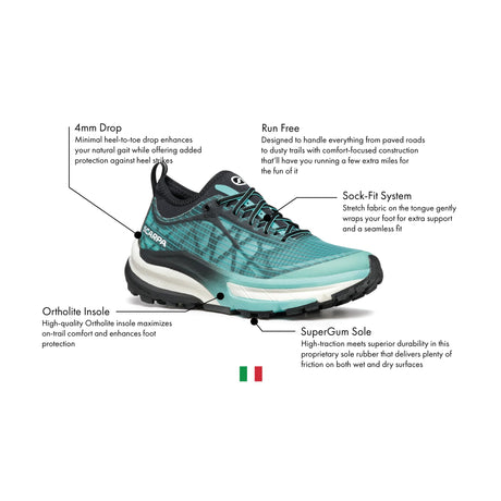 SCARPA Women's Golden Gate ATR Trail Running Shoes - Aruba Blue/Black