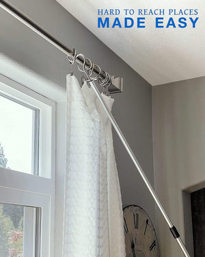 Shepherds Aluminium Pole with a 2.75-Inch Hook and Handle, Lightweight, Extendable from 36 to 62-Inch
