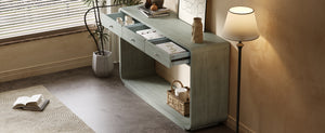 Antique-Style Console Table with 3 Storage Drawers