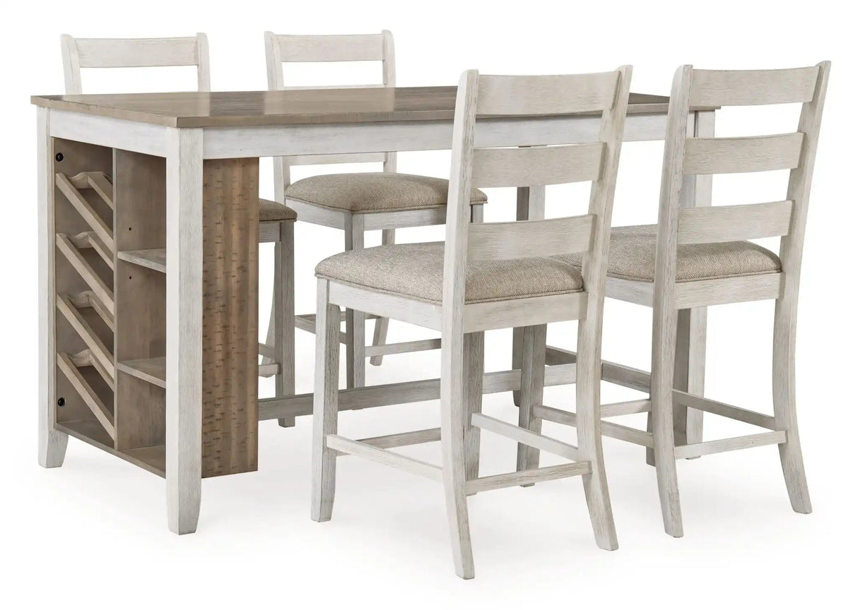 Skempton - Rectangular Counter Table With Storage - White