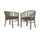 Outdoor Wooden Dining Chairs With Cushions (Set of 2) - Best Buy Furniture