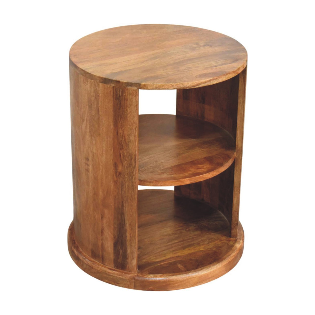 Solid Wood Ventura Open Round Side Table