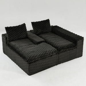Modular Sofa, Convertible Twin Seat With Chaise Lounge