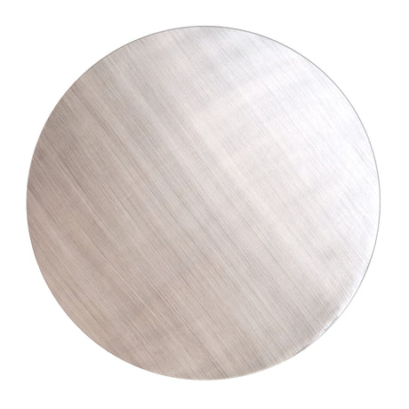 Johnsen - Geometric Pattern Accent Table - Antique Silver