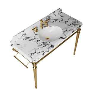 VICI 48" Bathroom Ceramic Undermount Basin and Artificial Marble Countertop