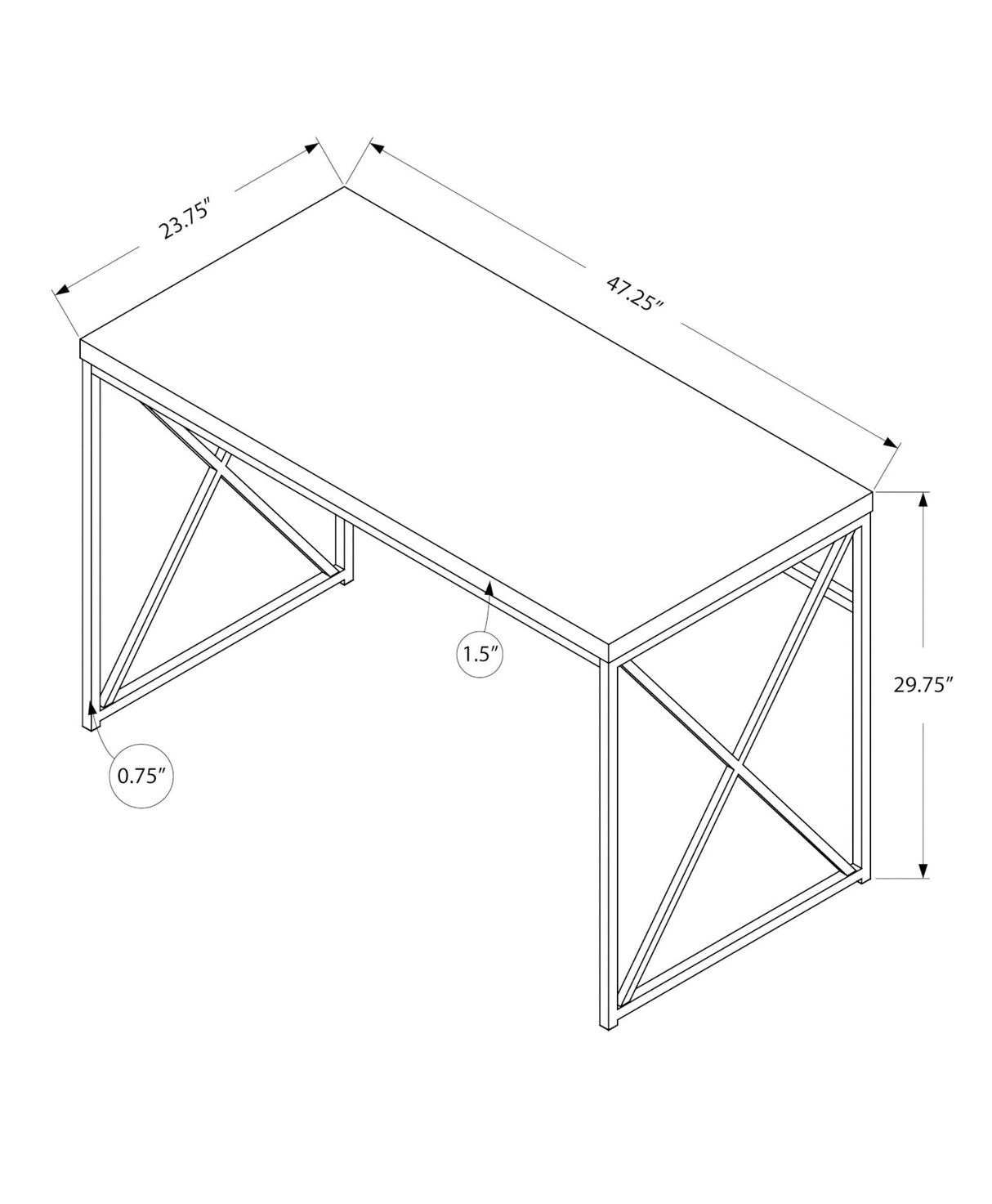 Computer Desk For Home Office, Laptop, Glossy Contemporary & Modern - Best Buy Furniture