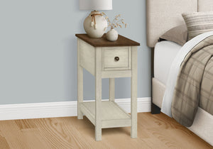 Accent End Table, 2 Tier, Narrow, Lamp, Storage Drawer, Charming Design - Best Buy Furniture