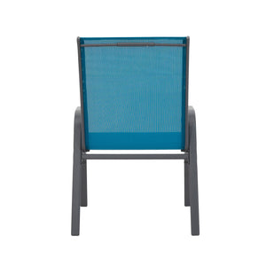 8 Piece Patio Chairs, Outdoor Camping Chairs with Breathable Textilene Fabric