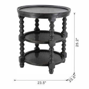 Round 3 Tiered Side Tabel, End Tabel For Lving Room Bedroom Entryway