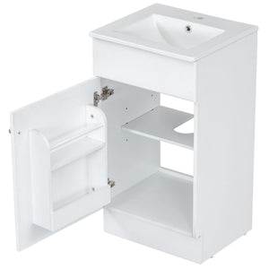 Bathroom Vanity With Sink, Cabinet With Adjustable Shelf