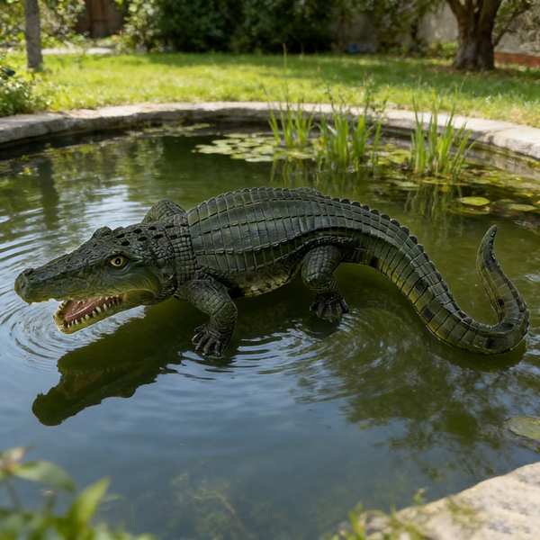 23" Simulated Crocodile Garden Statue