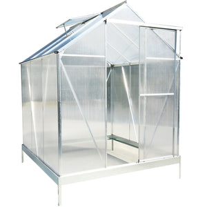 Polycarbonate house, Heavy Duty Outdoor Aluminum Walk-In House Kit With Rain Gutter, Vent And Door For Backyard Garden