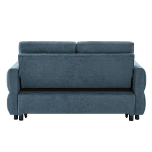 Convertible Sofa Bed Loveseat With Adjustable Backrest And USB Ports