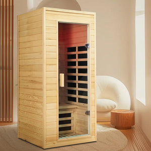 Hemlock Wood One-Person Indoor Sauna Room