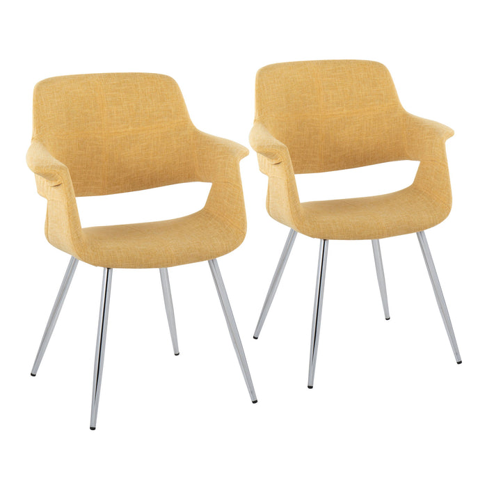 Retro Chic Art Deco Chair Set with Chrome Frame – Available in Yellow, Black, Blue, or Gray