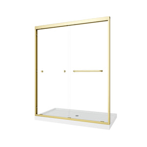55"-60" W x 72" H Brushed Shower Door