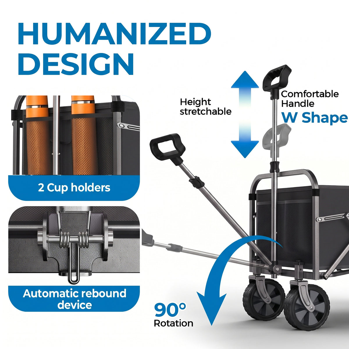 Foldable Wagon Cart with Wheels