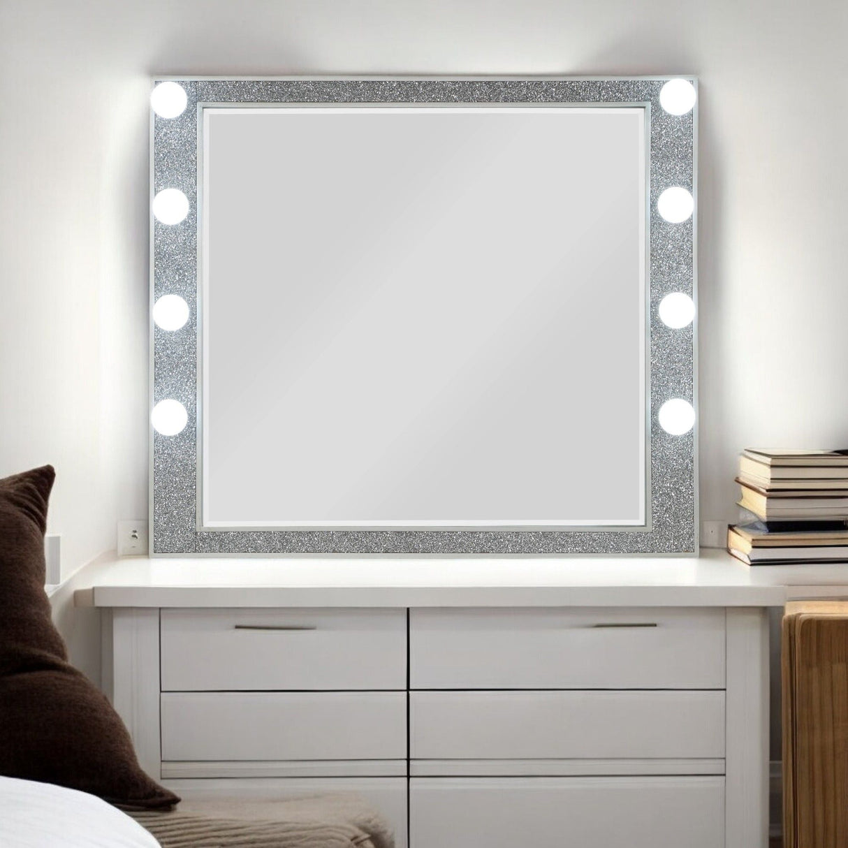 Sliverfluff - Mirror With Light - Mirrored / Champagne - Best Buy Furniture
