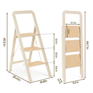 3 Step Ladder Folding Step Stool for Adults