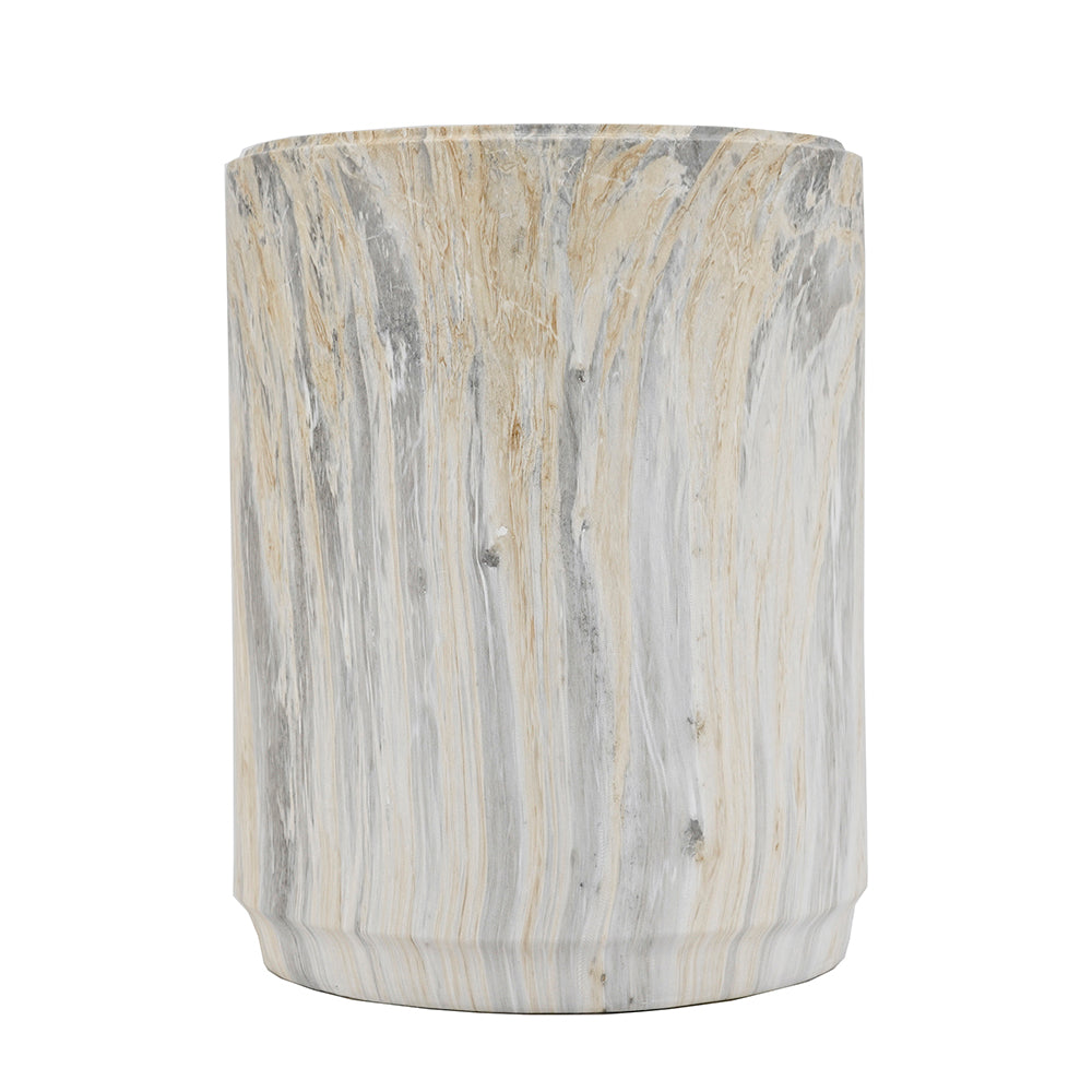 Modern Marble-Look Stool