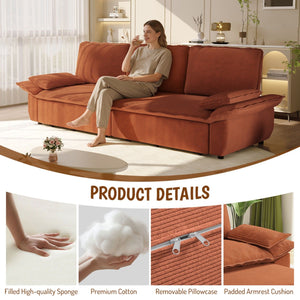 King Size Pull Out Sofa Bed, 3 In 1 Convertible Multifunctional