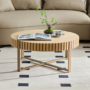 Modern Handcraft Drum Coffee Table