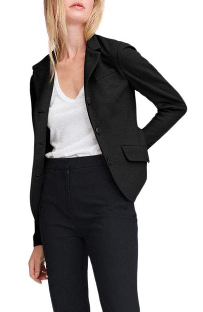 rag & bone Slade Wool Blazer in Black , Size 6