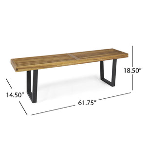 Intrinsic - Outdoor Dining Bench With Slat Top - Best Buy Furniture