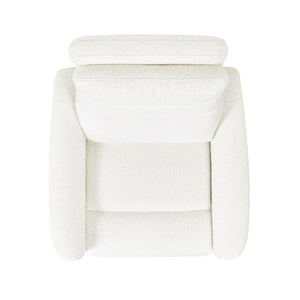Bloomy - High Back Power Recliner Motion Chair - Chiffon White