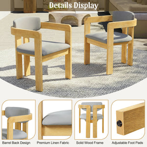 5-Piece Outdoor Acacia Wood Round Dining Set