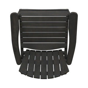 Outdoor Weather Resistant Acacia Wood Adirondack Dining Chairs (Set of 2)