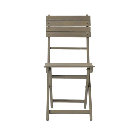 Outdoor Foldable Wood Dining Chair With Slat Design (Set of 2) - Best Buy Furniture