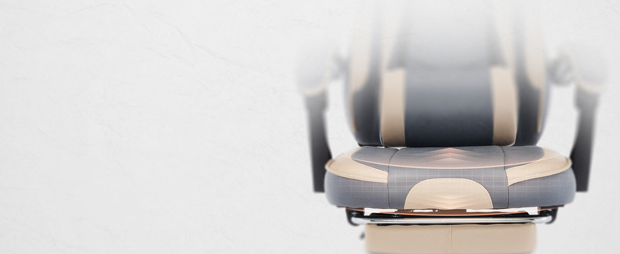 Gaming Chair with Footrest and Massage Lumbar Support
