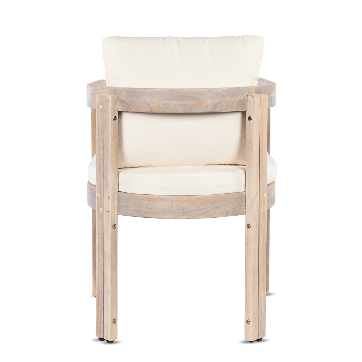 Acacia Wood Dining Chairs Set of 2, Armchairs with Cushions