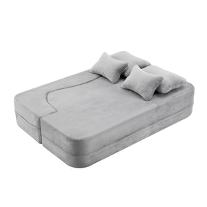 Modern Floor Sofa With 4 Pillows