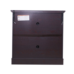 Modern Sideboard With Tempered Glass Doors - Ox Blood Red