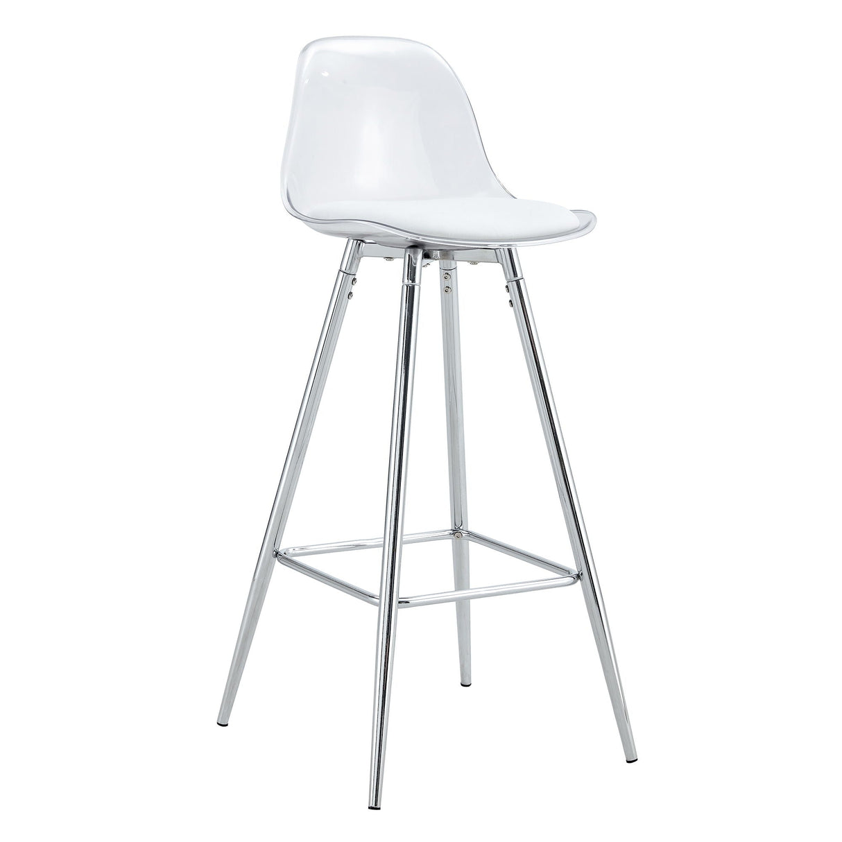 Stylish Upholstered Bar Chairs with Metal Legs
