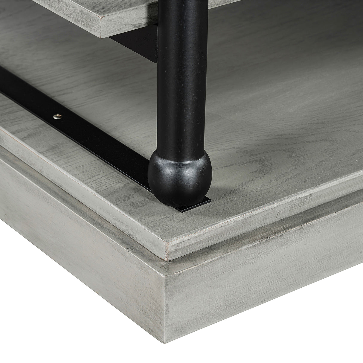 55.1" Wood Coffee Table with Storage Shelves