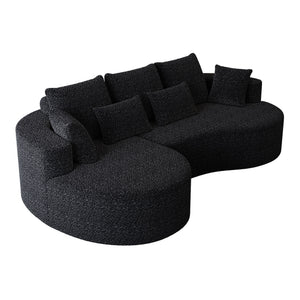 Curved Oversized Sectional Sofa With Extra Deep Seat