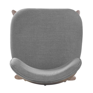 25.7 Inch Seat Height Fabric & Rubberwood Bar Stool